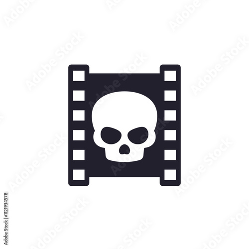video piracy icon, illegal movie copy