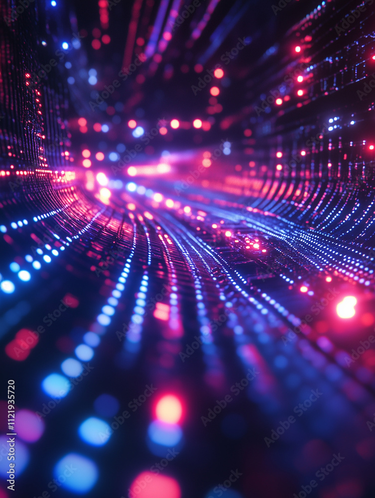 Obraz premium dynamic data tunnel. abstract background