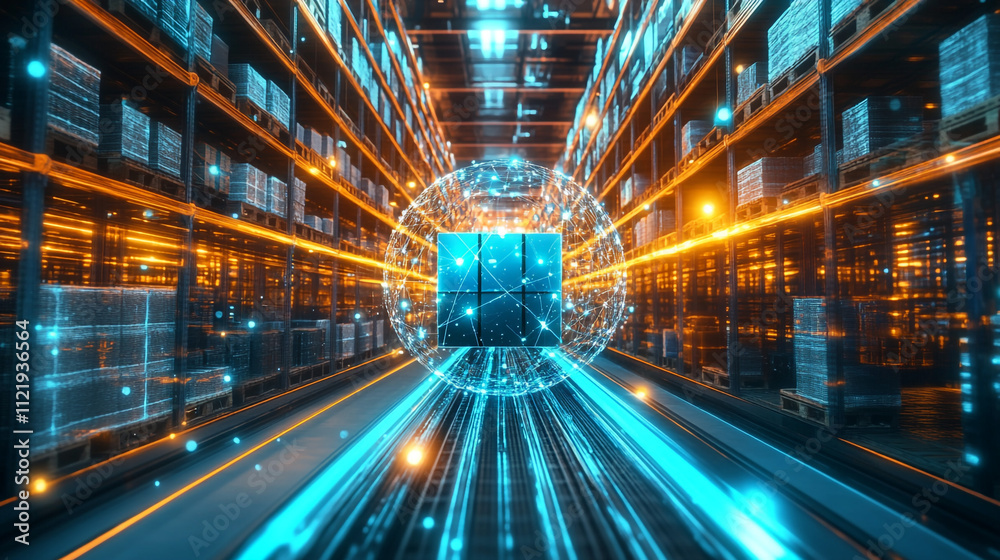 Smart Warehouse Automated Logistics Inventory Supply Chain Data Network Distribution Smart Warehouse Automated Logistics Inventory Supply Chain Data Network Distribution