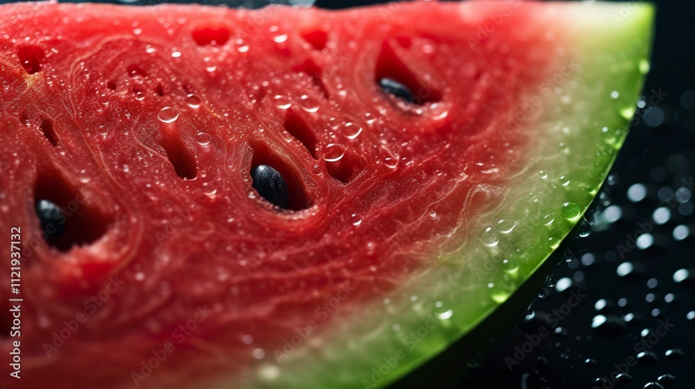 A photo of a watermelon slice with seeds A photo of a watermelon slice with seeds