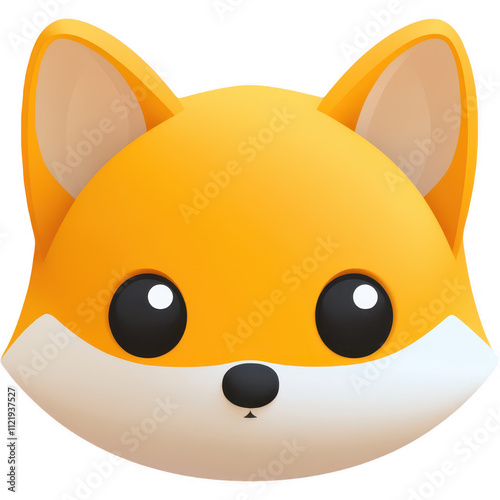 Vibrant Yellow Anthropomorphic Fox Emoji