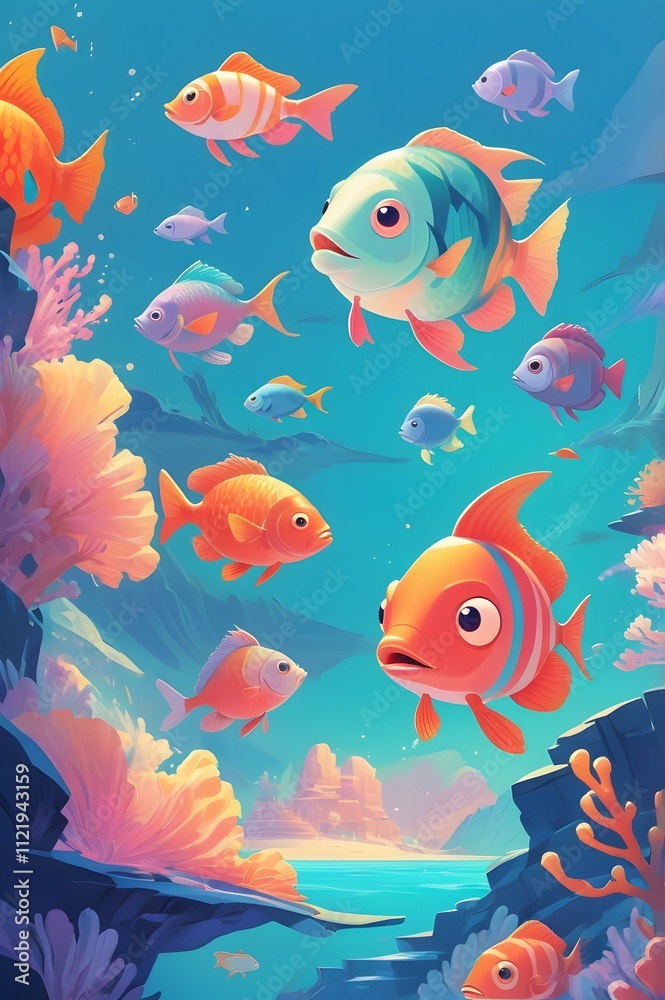 Fototapeta premium fish swimming in the ocean