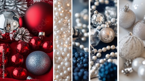christmas background with branches and decorations