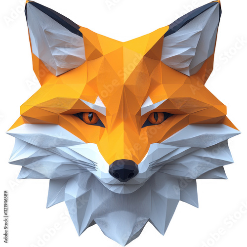 Modern Geometric Fox Artwork in Vibrant Colors