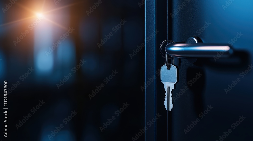 A close-up of a key inserted into a door lock, illuminated by a soft glow, highlighting the concept of security and access. A close-up of a key inserted into a door lock, illuminated by a soft glow, highlighting the concept of security and access.