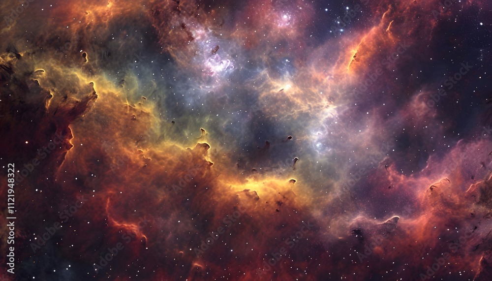 Obraz premium Nebula View in Deep Space