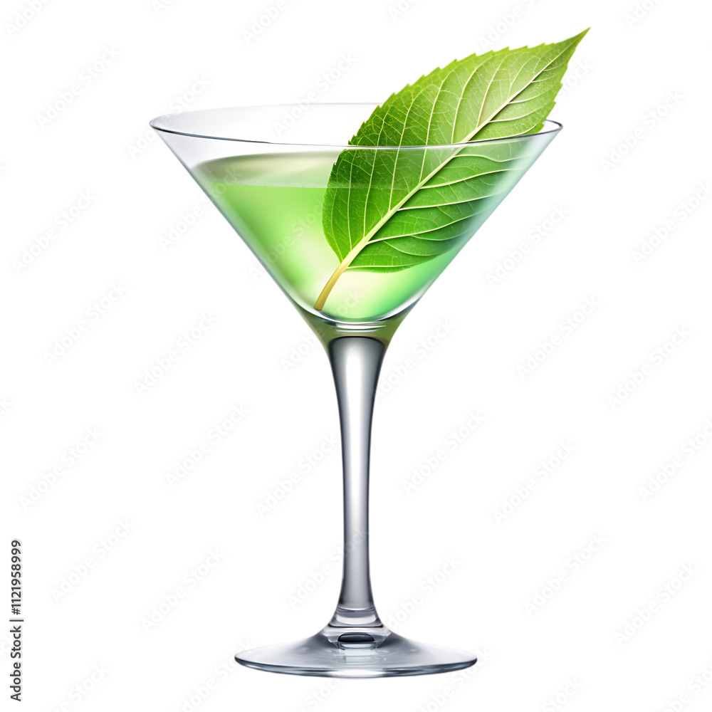 green cocktail isolated on white green cocktail isolated on white