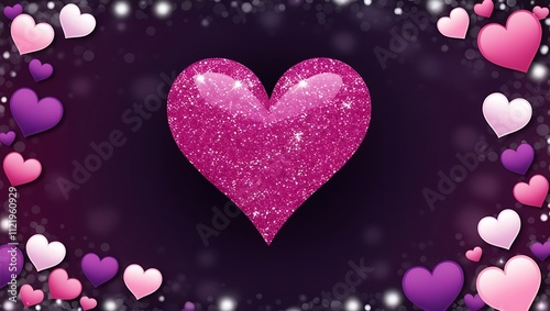 Pink heart shape abstract background photo