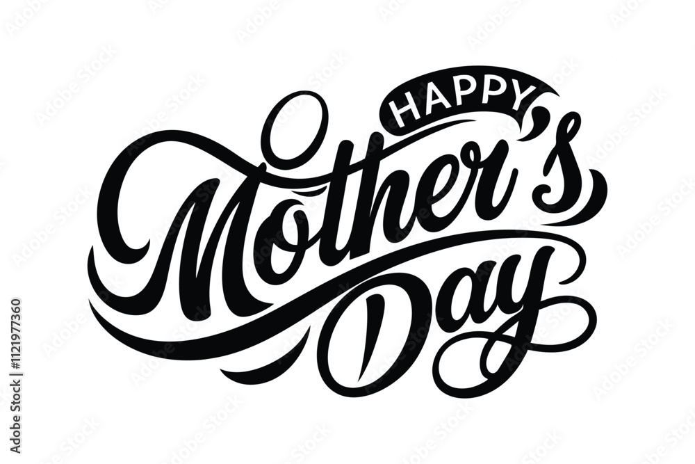 Obraz premium Happy Mother's Day Typography Vector Design 