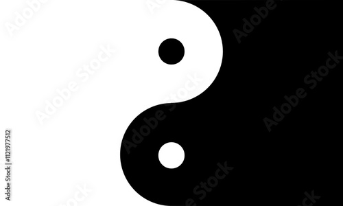 yin yang background. Black and white yin yang wallpaper. Tai chi