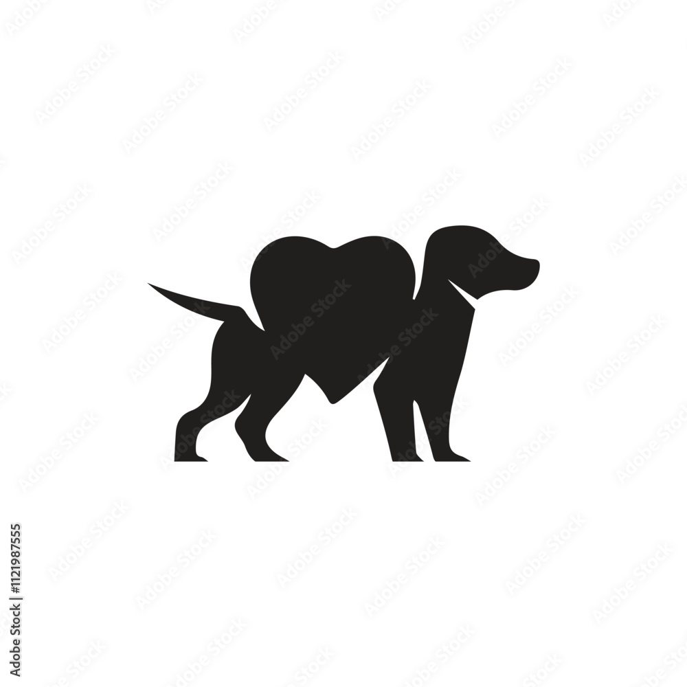 Obraz premium dog logo design vector template, dog symbol, dog icon, dog vector design, dog shape, pet logo, pet icon, pet symbol, doggy logo, pets design, simple Dog logo vector icon illustration, Shepherd Dog.