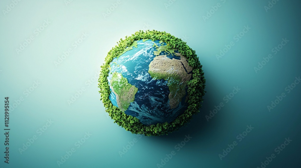 Earth Minimalist Design Icon with Soft Glow on Gradient Background Earth Minimalist Design Icon with Soft Glow on Gradient Background