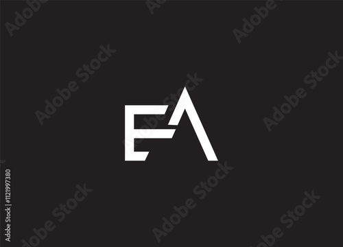 EA initial logo design and letter logo design