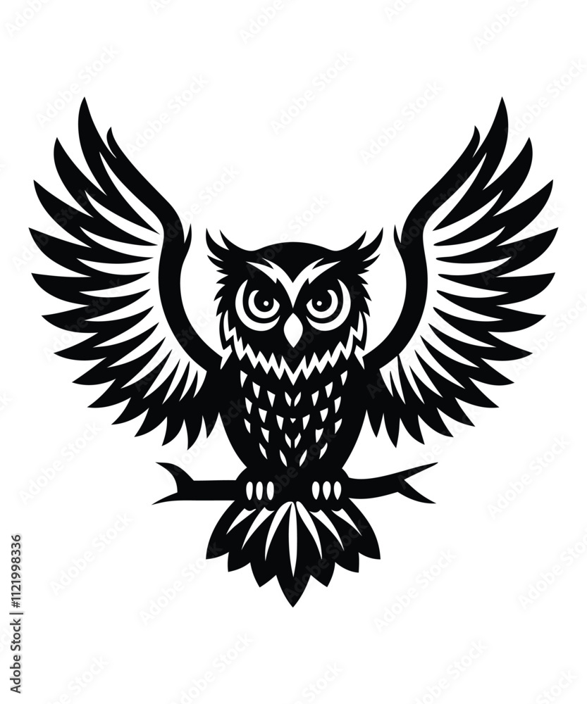 Obraz premium Owl silhouette vector illustrations
