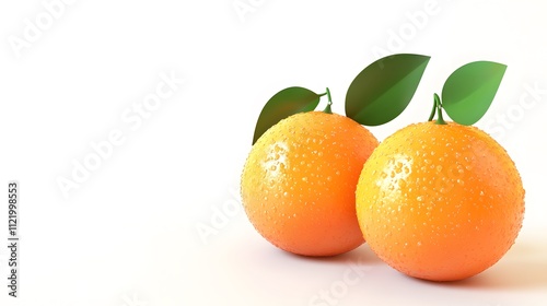 3D Oranges icon on a white background