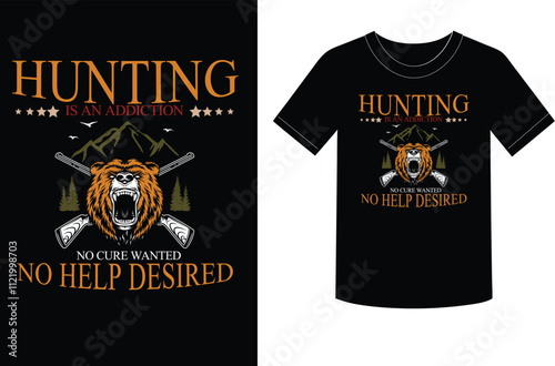 Durable hunting T-shirt with camo design, breathable fabric, outdoor-ready