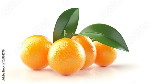 3D Kumquat icon on a white background