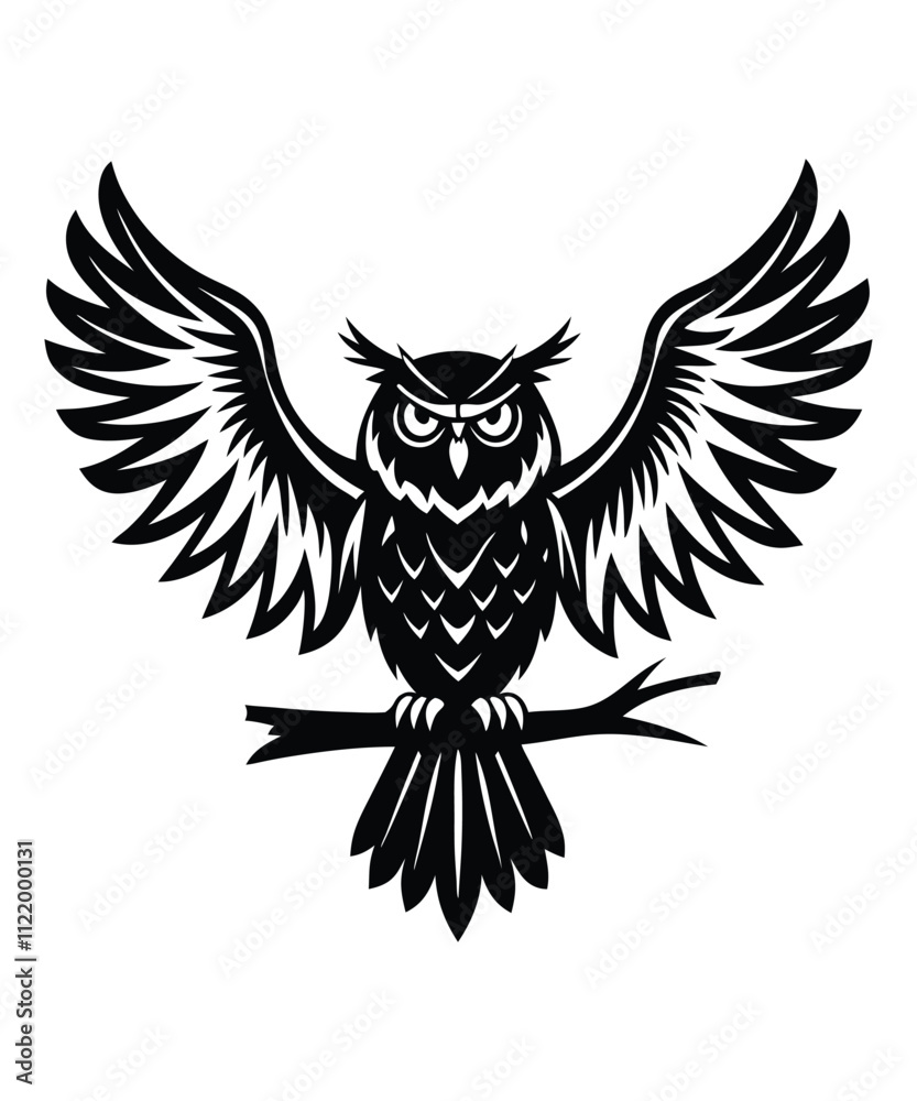 Obraz premium Owl silhouette vector illustrations