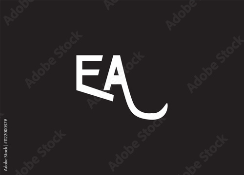 EA initial logo design and letter logo design