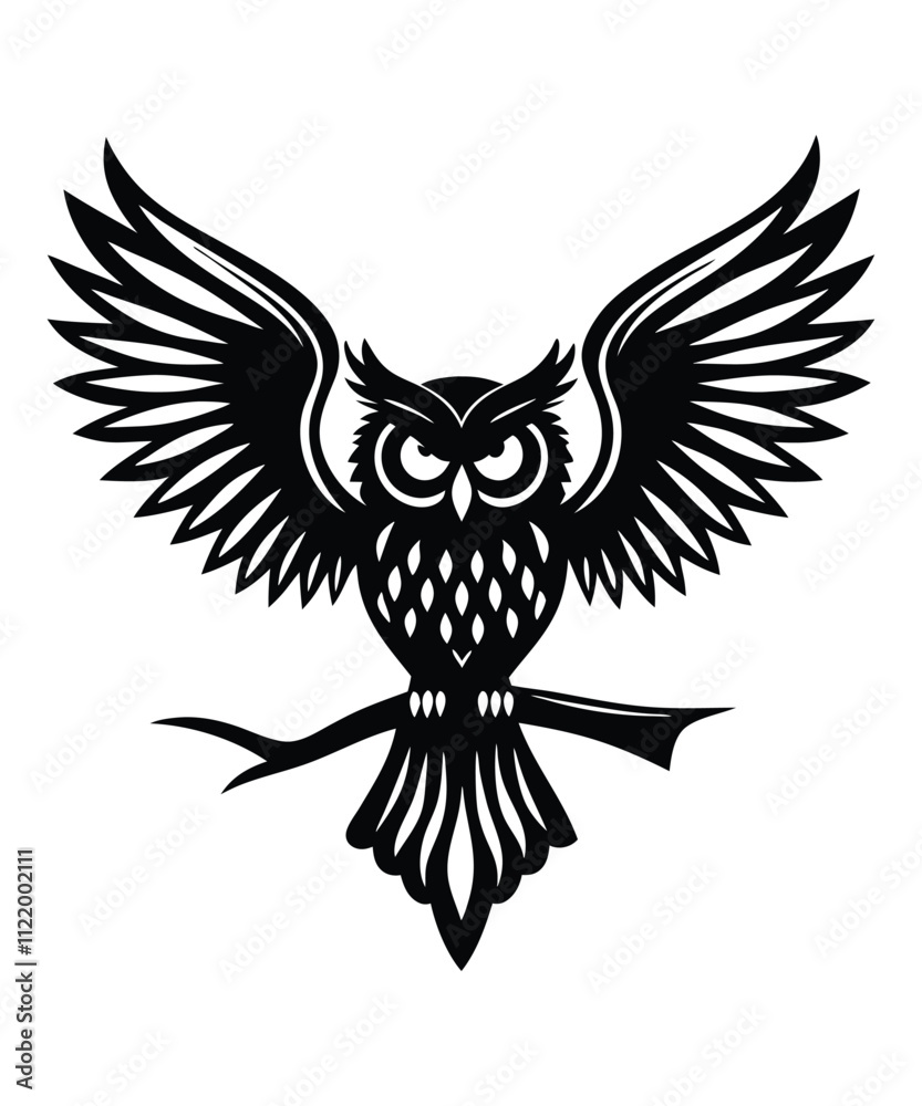 Obraz premium Owl silhouette vector illustrations