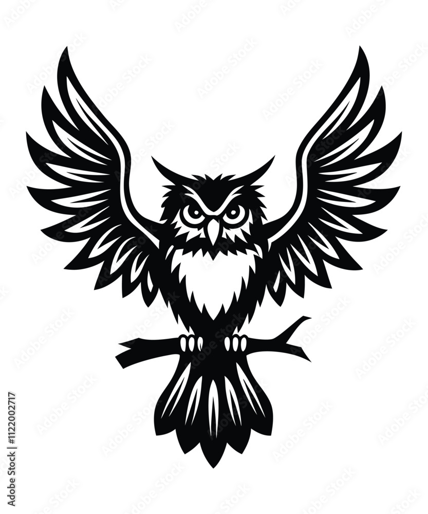 Obraz premium Owl silhouette vector illustrations