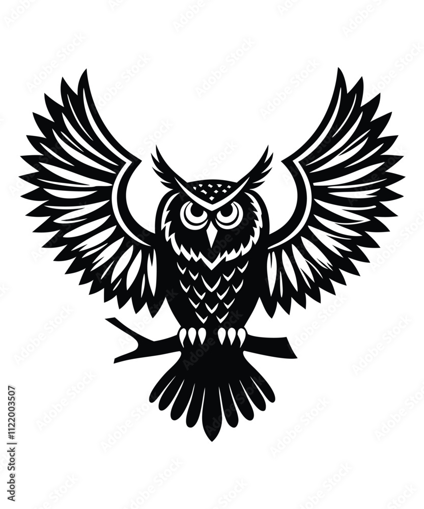 Obraz premium Owl silhouette vector illustrations