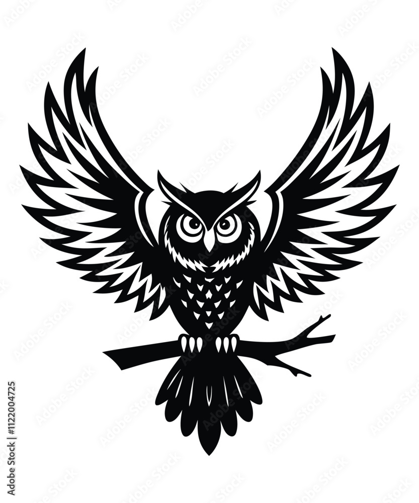 Obraz premium Owl silhouette vector illustrations