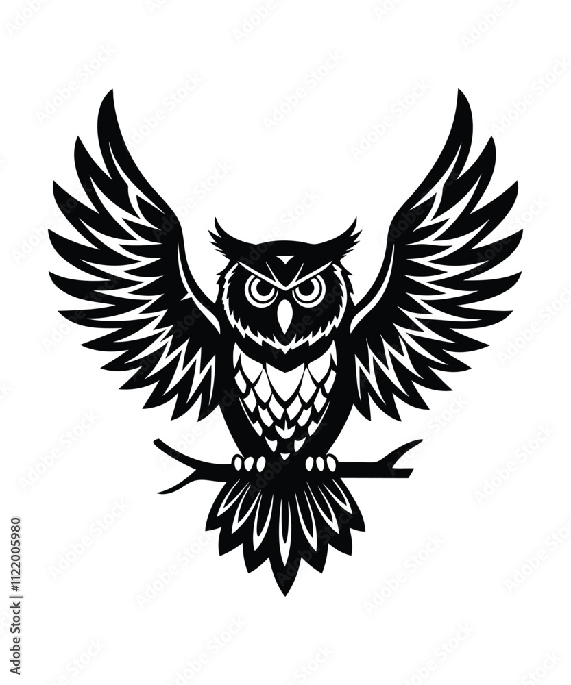 Obraz premium Owl silhouette vector illustrations