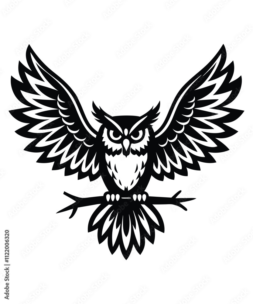 Obraz premium Owl silhouette vector illustrations