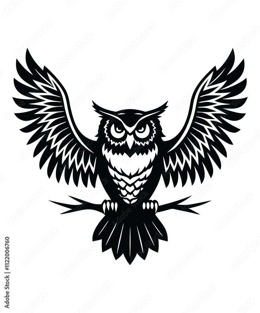 Obraz premium Owl silhouette vector illustrations