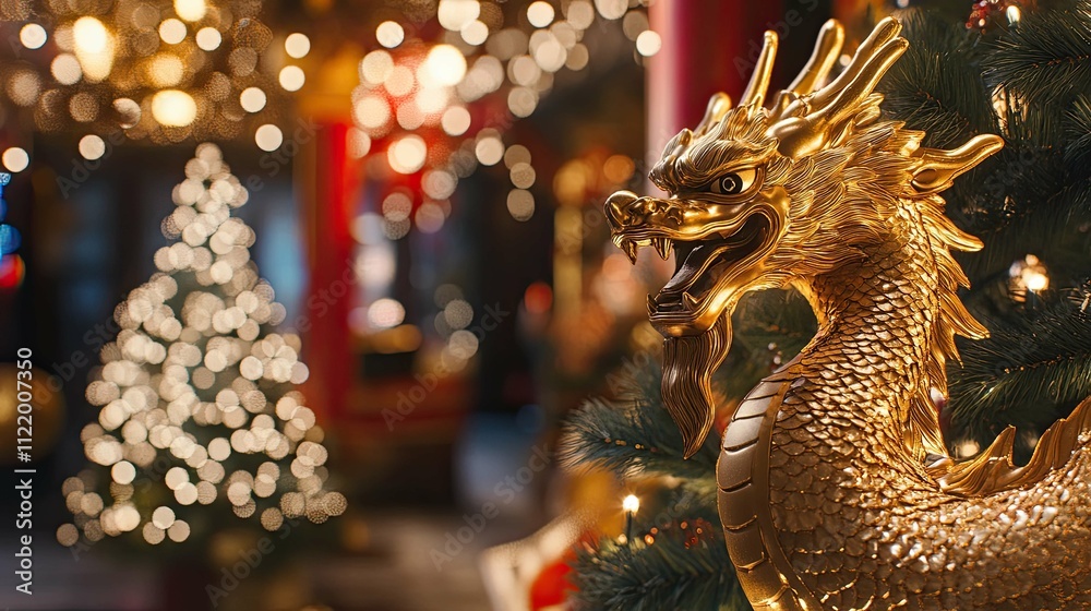 Fototapeta premium New Year's interior with dragons in Chinese style