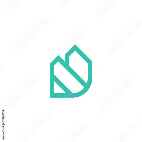 Free Download Aqua Home Building with N Letter, Real Estate and Apartment Logo Design Vector - GFXLoad