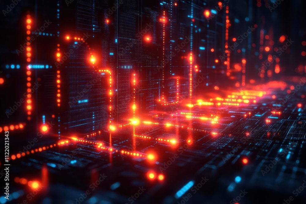 Obraz premium abstract business technology background showcasing digital elements and patterns that evoke a sense of innovation and progress in a modern corporate environment