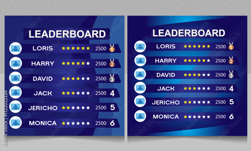 Fototapeta premium creative game leaderboard with abstract background vector