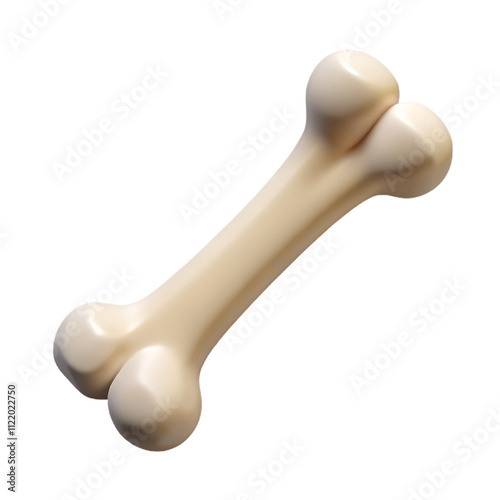 3d bone isolated on transparent background
