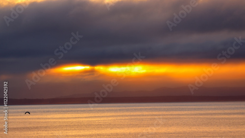 Fototapeta Naklejka Na Ścianę i Meble -  a sunset at the beach of the baltic sea, germany.