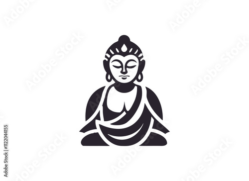 Minimalist Buddha Silhouette Vector Illustration