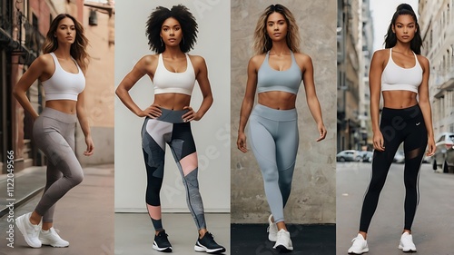 Women Modeling Stylish Activewear And Sneakers