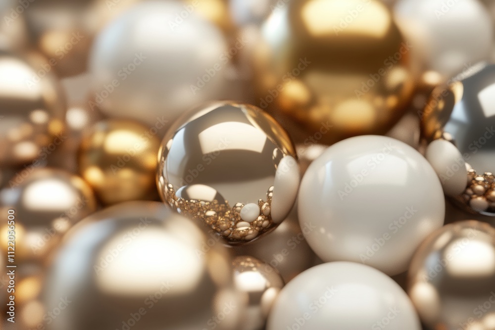 A vibrant arrangement of glossy spheres in various sizes and colors creates an engaging 3D abstract design with reflective surfaces. Generative AI A vibrant arrangement of glossy spheres in various sizes and colors creates an engaging 3D abstract design with reflective surfaces. Generative AI