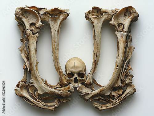 skeleton, bone, anatomy, osteology, skull, vertebrae, ribs, femur, tibia, fibula, humerus, radius, ulna, clavicle, scapula, pelvis, mandible, maxilla, sternum, patella, phalanges, metacarpals, metatar photo