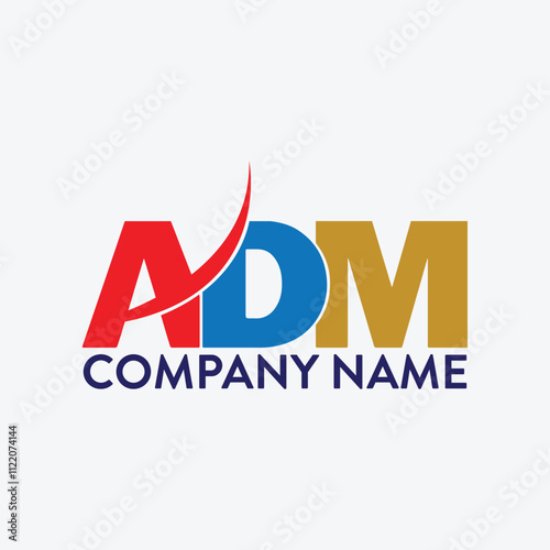 letters adm text logo design vector format photo