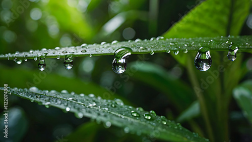 Drop of water on the leaf