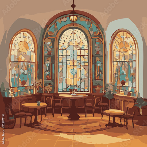 interior of church turned cafe