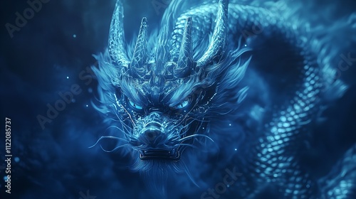 Happy New Year 2025 Blue Dragon Zodiac sign year of the Blue

 photo