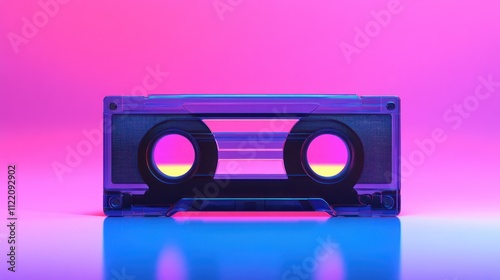 Retro vintage style nostalgic design tape cassette, with memories background wallpaper AI generated image