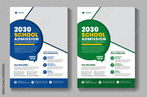 School Education Admission Flyer Design Banner Template