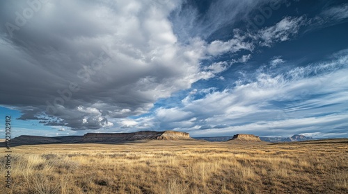 Grosvenor Arch in Grand Staircase-Escalante: Dual Arch Formation Against a Dramatic Desert Plateau and Cloudy Sky, Captured with Precision. High-Quality Landscape Photography. photo