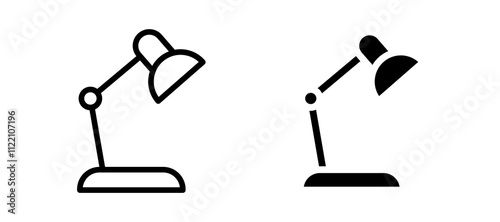 Desk lamp icons for web ui designs