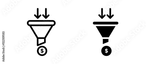 Sales funnel icons for web ui designs