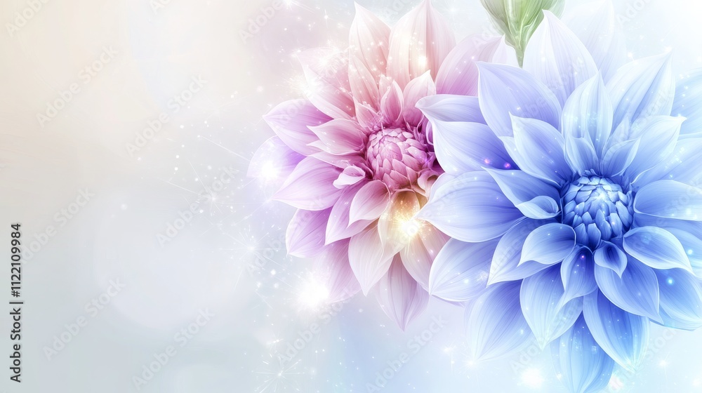 Obraz premium Beautiful pastel flowers in a soft background.
